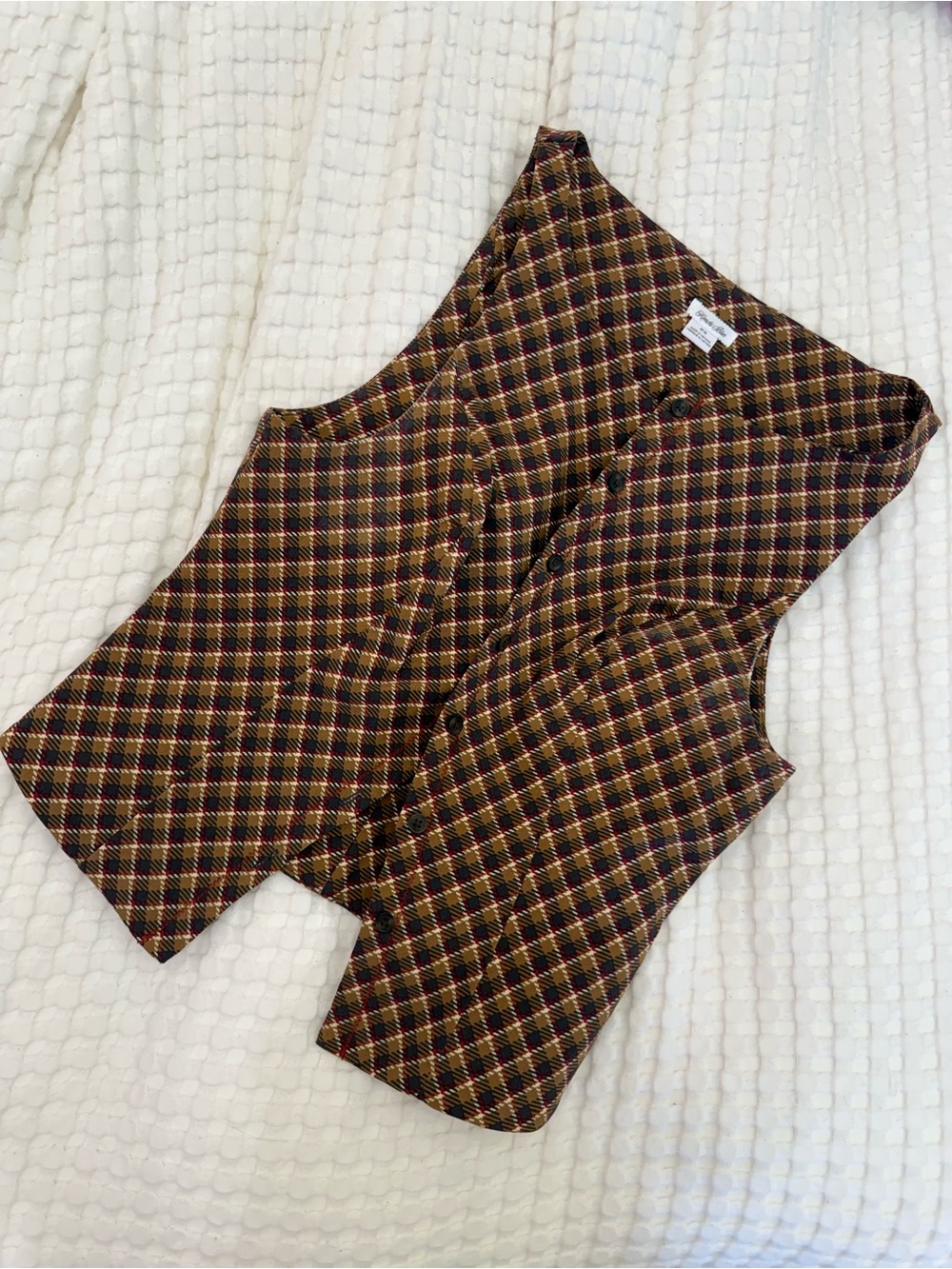Kimchi Blue - Plaid Top and Skirt Set in Brown - Picture 7 of 7